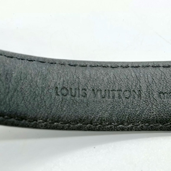 Louis Vuitton Eclipse Monogram Leather Bracelet with LV Dust Bag and Box - Picture 9 of 10